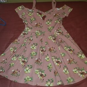 Mine, L, pink floral dress